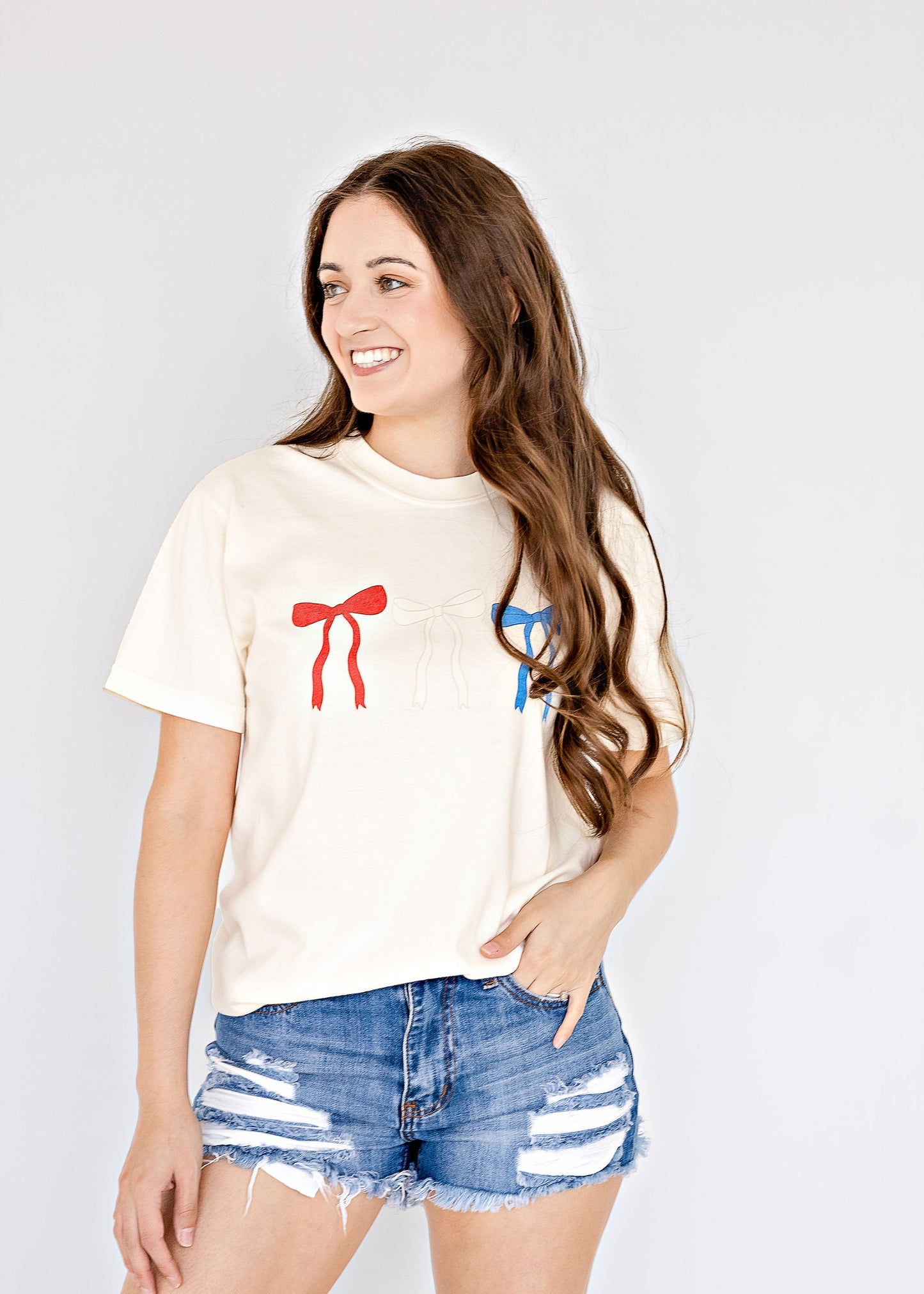 Red, White & Blue Bows Tee